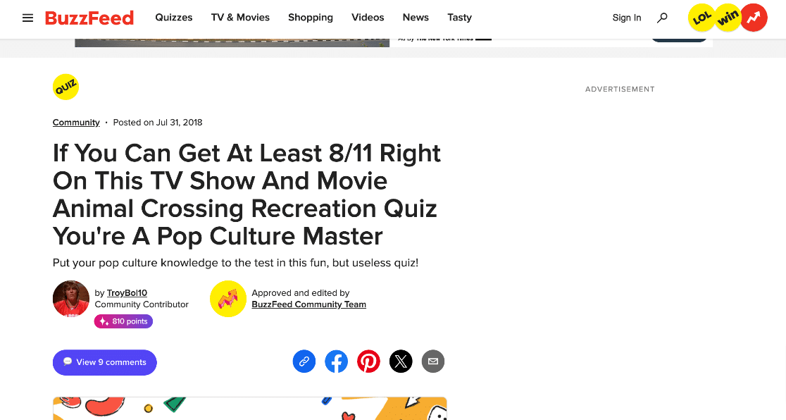 Buzzfeed Quizzes - 32 growth marketing hacks