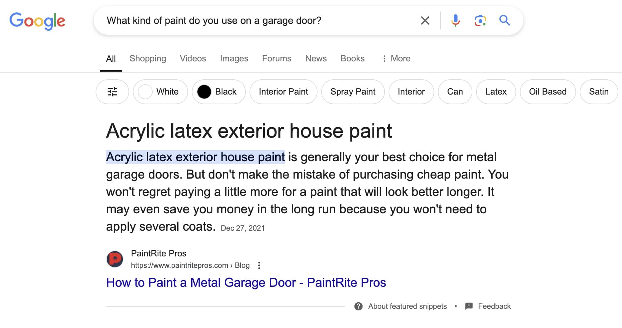 Google Featured Snippet