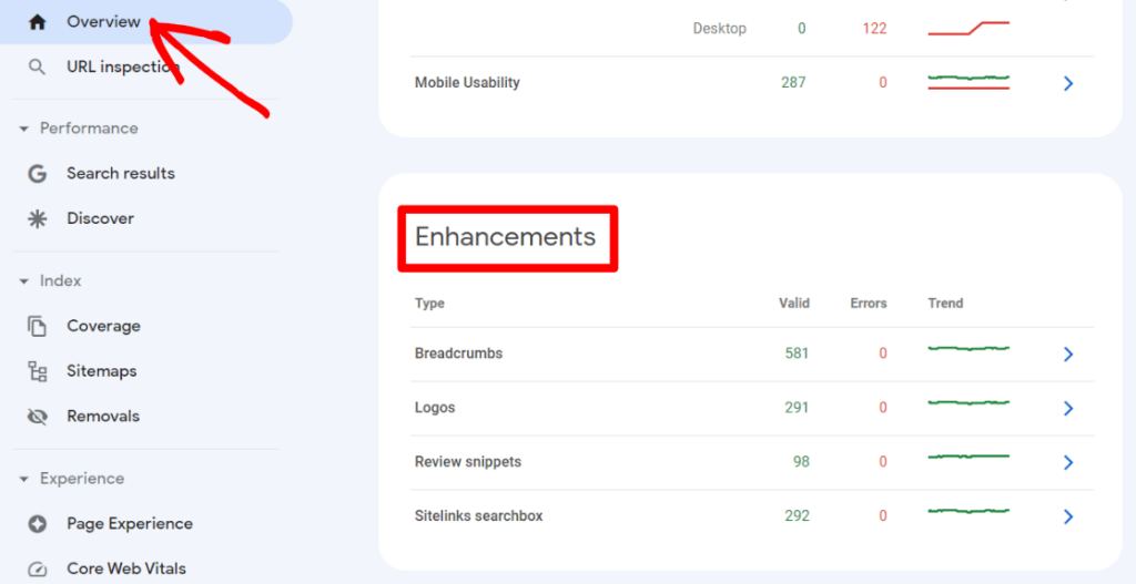 Search Console enhancements