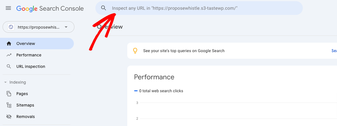 Inspect a URL in Search Console