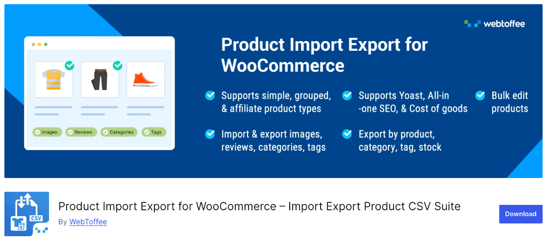 Product Import and Export for WooCommerce