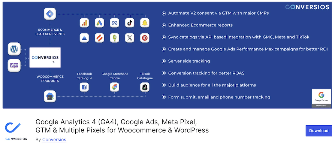 Conversios WooCommerce Analytics Plugin