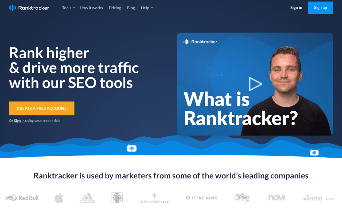 Ranktracker.com - Best Search Engine Tracking Tools