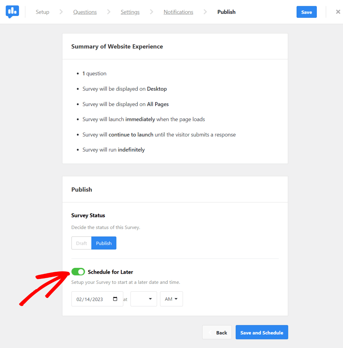 How to Create a Survey - UserFeedback