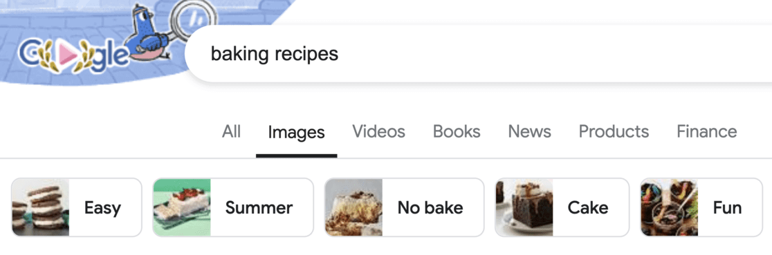 Google image search to find related topics