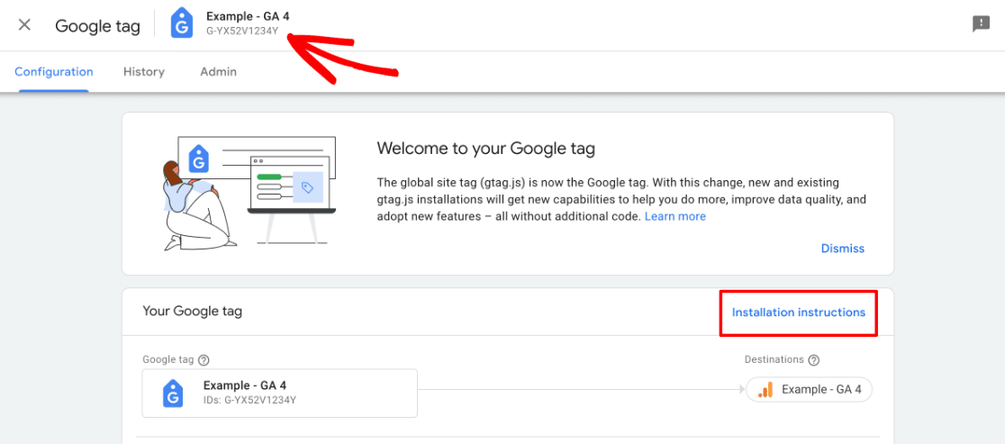 Google Analytics Tracking ID/Measurement ID and Tag