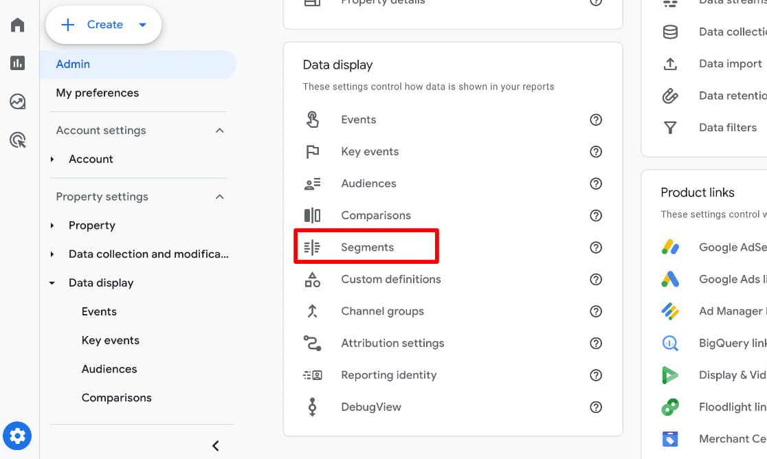 Google Analytics Segments - Admin